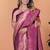 purple woven  designer pallu banarasi art silk saree