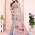 mustard printed  designer pallu linen saree