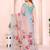 mustard printed  designer pallu linen saree