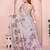 grey printed  designer pallu linen saree
