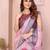 mustard printed  designer pallu linen saree