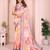 mustard printed  designer pallu linen saree