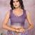 purple printed  designer pallu linen saree