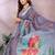 dark lavender printed  designer pallu linen saree