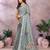 grey printed  designer pallu linen saree
