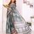 brown printed art silk designer pallu chanderi saree
