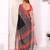 black printed art silk designer pallu chanderi saree