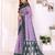 purple printed art silk designer pallu chanderi saree