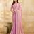 Trendmalls Chiffon Embroidery Sequence work Saree with Unstitched Blouse Piece