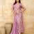 Trendmalls Chiffon Embroidery Sequence work Saree with Unstitched Blouse Piece