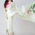 Light-pista floral prints  heavy japan satin saree with unstitched blouse