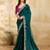 Trendmalls Satin Embroidery Sequence work Saree with Unstitched Blouse Piece