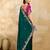 Trendmalls Satin Embroidery Sequence work Saree with Unstitched Blouse Piece