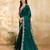 Trendmalls Satin Embroidery Sequence work Saree with Unstitched Blouse Piece