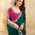 Trendmalls Satin Embroidery Sequence work Saree with Unstitched Blouse Piece