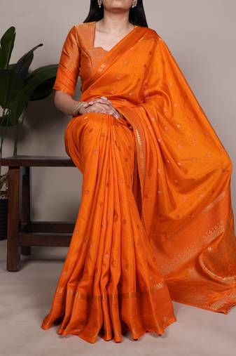 Timeless Elegance Roop Silk Blend Saree with Stunning Zari Weaving