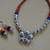 Heart petal pendant - orange and blue