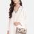 Anekaant Petal Posh Pink, Champagne & Ivory Floral Embellished Satin Sling Bag
