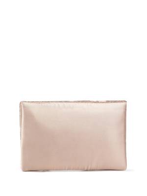 Petal Posh Pink, Champagne & Ivory Floral Embellished Satin Sling Bag 5
