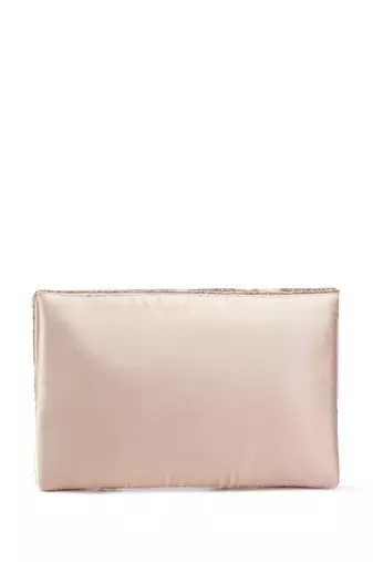 Petal Posh Pink, Champagne & Ivory Floral Embellished Satin Sling Bag