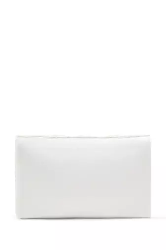 Mod Stitch Ivory & White Geometric Sequined Canvas Sling Bag