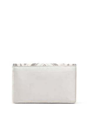 Tassel Tales Ivory & Antique Silver Ethnic Embellished Satin Sling Bag 5