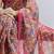 Peach color  all over  printed with  silver zari border linen saree with unstitched blouse