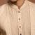 Men peach yellow cotton linen 3-piece set - premium digital print contrast summer wear