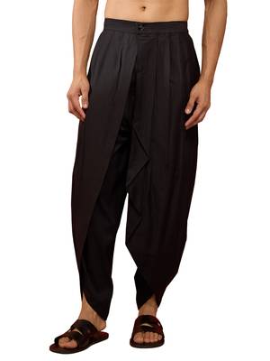 black viscose dhoti pants - traditional festive wear 1