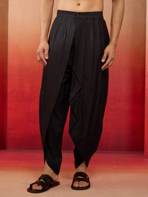 black viscose dhoti pants - traditional festive wear 2