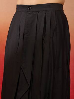 black viscose dhoti pants - traditional festive wear 3