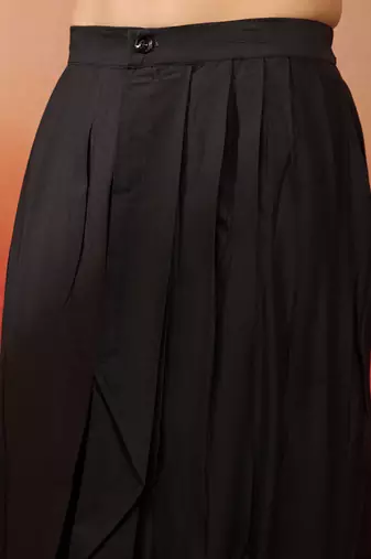 black viscose dhoti pants - traditional festive wear