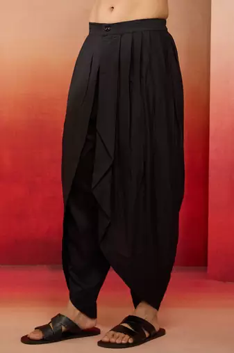 black viscose dhoti pants - traditional festive wear