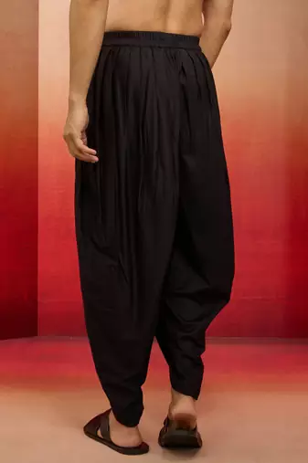 black viscose dhoti pants - traditional festive wear