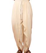 Men's cream viscose dhoti pants - traditional festive wear