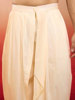 Men's cream viscose dhoti pants - traditional festive wear 3