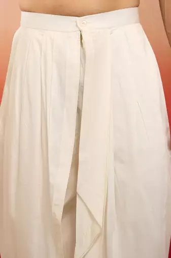 white viscose dhoti pants - traditional festive wear
