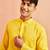 Men yellow cotton kurta - wedding casual summer wear long kurta with button closure