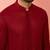 Men maroon georgette mid kurta - premium honey comb embroidery festive party wear