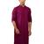 Men's Wine sequin embroidered long kurta - rayon shifli work festive wear