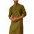 Men mehendi green cotton geometric jacquard kurta - premium barfi pattern summer wear