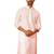 Men white cotton geometric jacquard kurta - premium barfi pattern versatile wear
