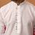 Men white cotton wave pattern jacquard kurta - premium geometric summer festive wear