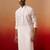 Men white cotton wave pattern jacquard kurta - premium geometric summer festive wear