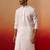 Men white cotton wave pattern jacquard kurta - premium geometric summer festive wear