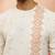 Mens white rust cotton jamdani kurta - navratri handwoven traditional wear