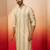 Men mint green cotton sequin embroidered kurta - premium festive glitz party wear
