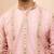 Men peach cotton sequin embroidered kurta - premium festive glitz traditional wear