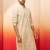 Men green cotton floral sequin embroidered kurta - premium digital print festive wear