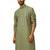 Men green cotton gems work kurta - premium digital floral print festive wear
